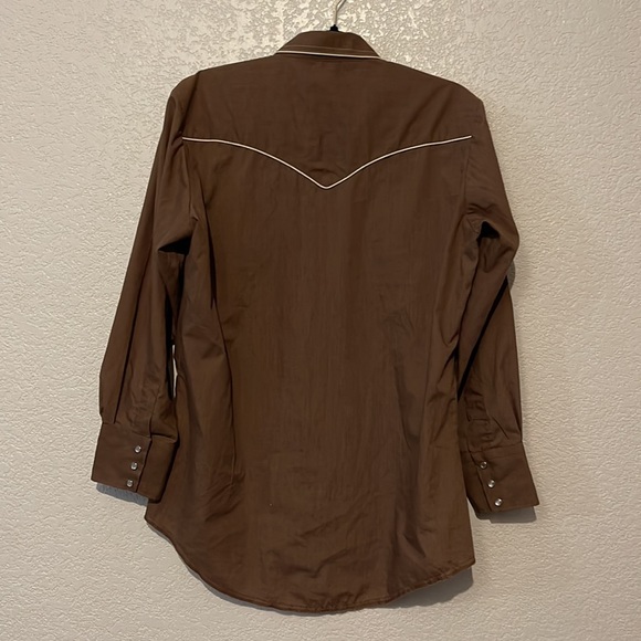 Men's western Chute #1 long sleeve pearl snap dress shirt - Picture 5 of 5